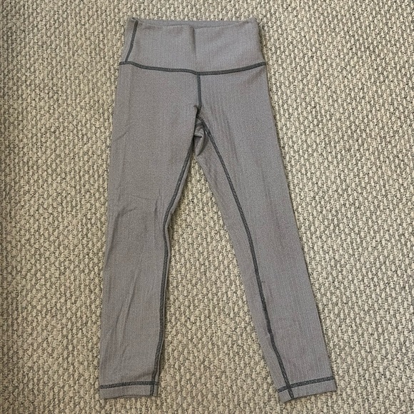 lululemon white herringbone leggings - Picture 1 of 3